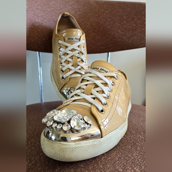 Miu Miu Patent Leather Sneakers - Picture 6 of 14
